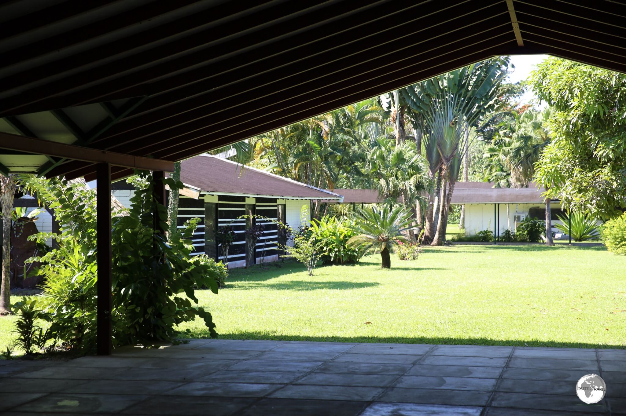 A sneak peek through the front gate of the now closed Paul Gauguin Museum.