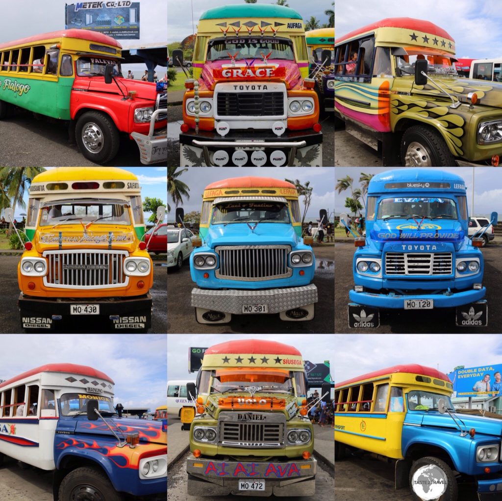 The colourful buses of Samoa are very funky.