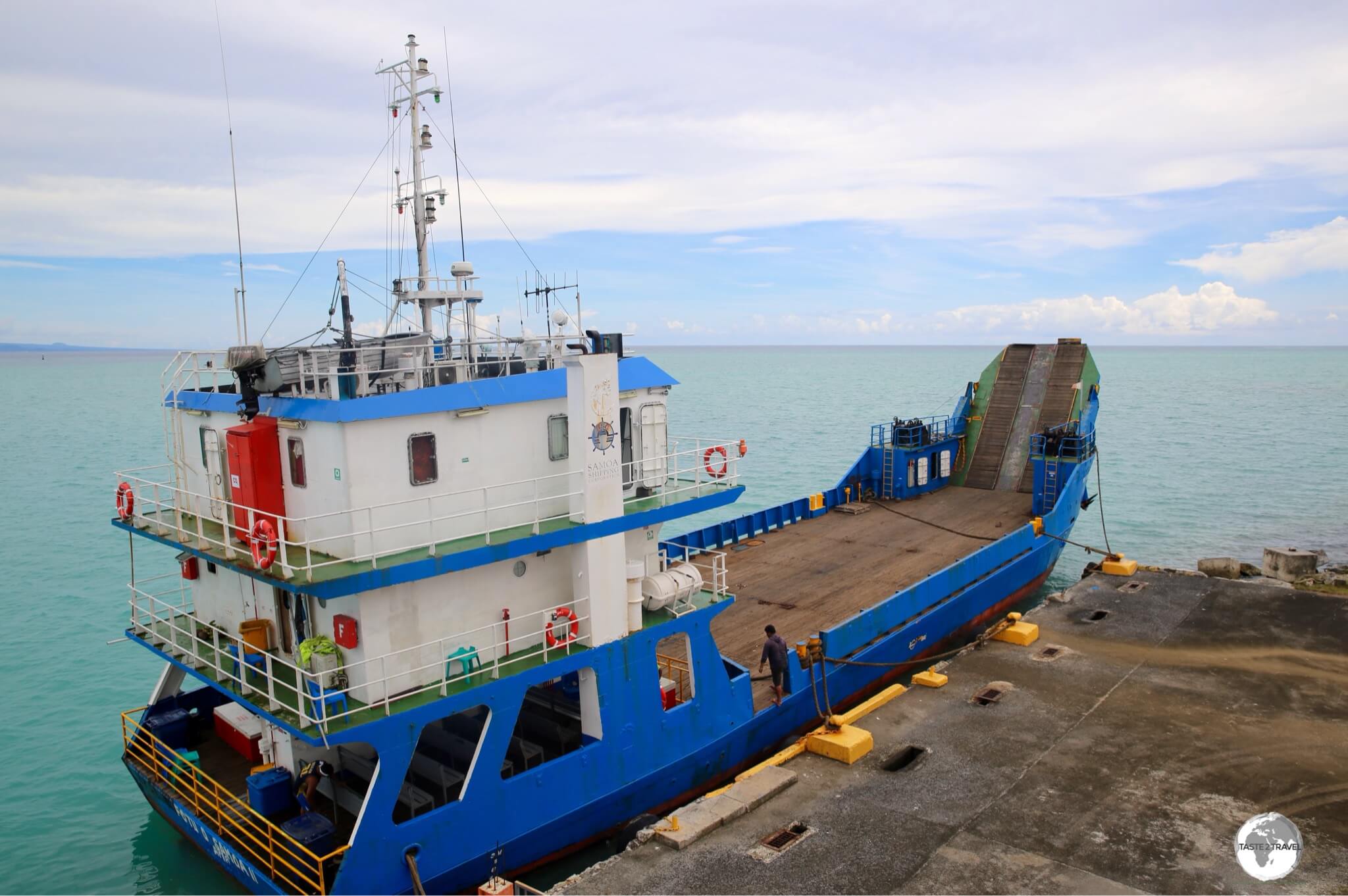 The smaller ferry which connects Upolu and Savai'i Islands. 