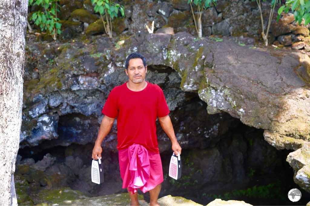 The custodian and my guide - Mati - at the entrance to PeaPea Cave.