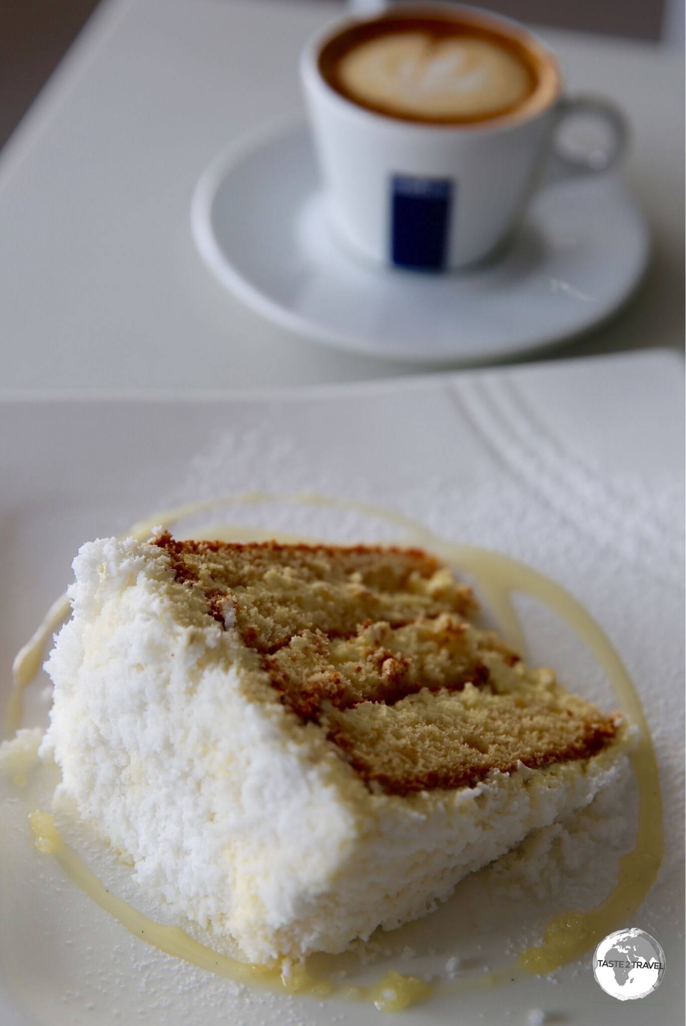 Made fresh everyday, Dora's coconut & pineapple cake is the house special at Milani Caffe. 