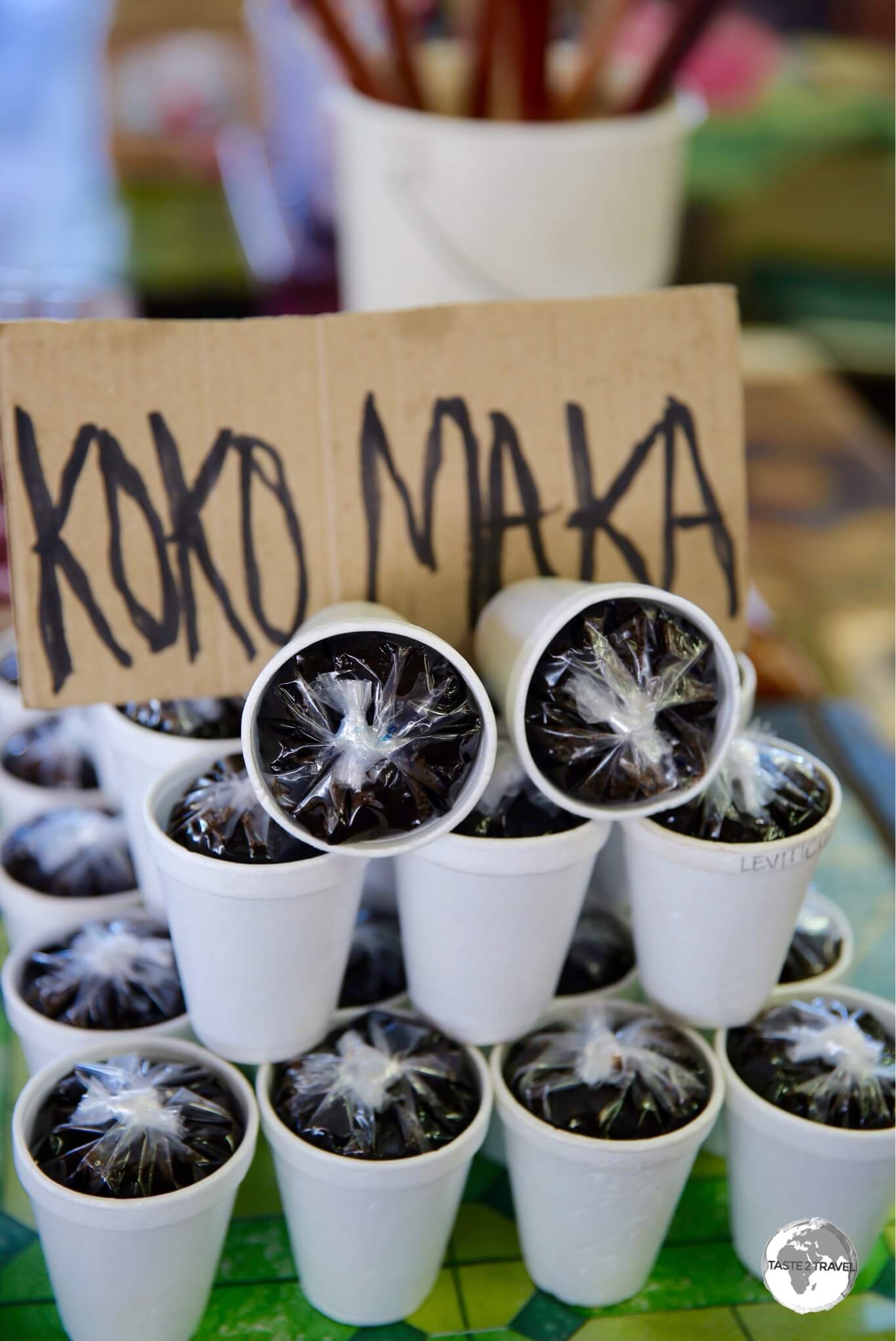 Koko Maka (raw cocoa paste) is used to make Koko Samoa. 