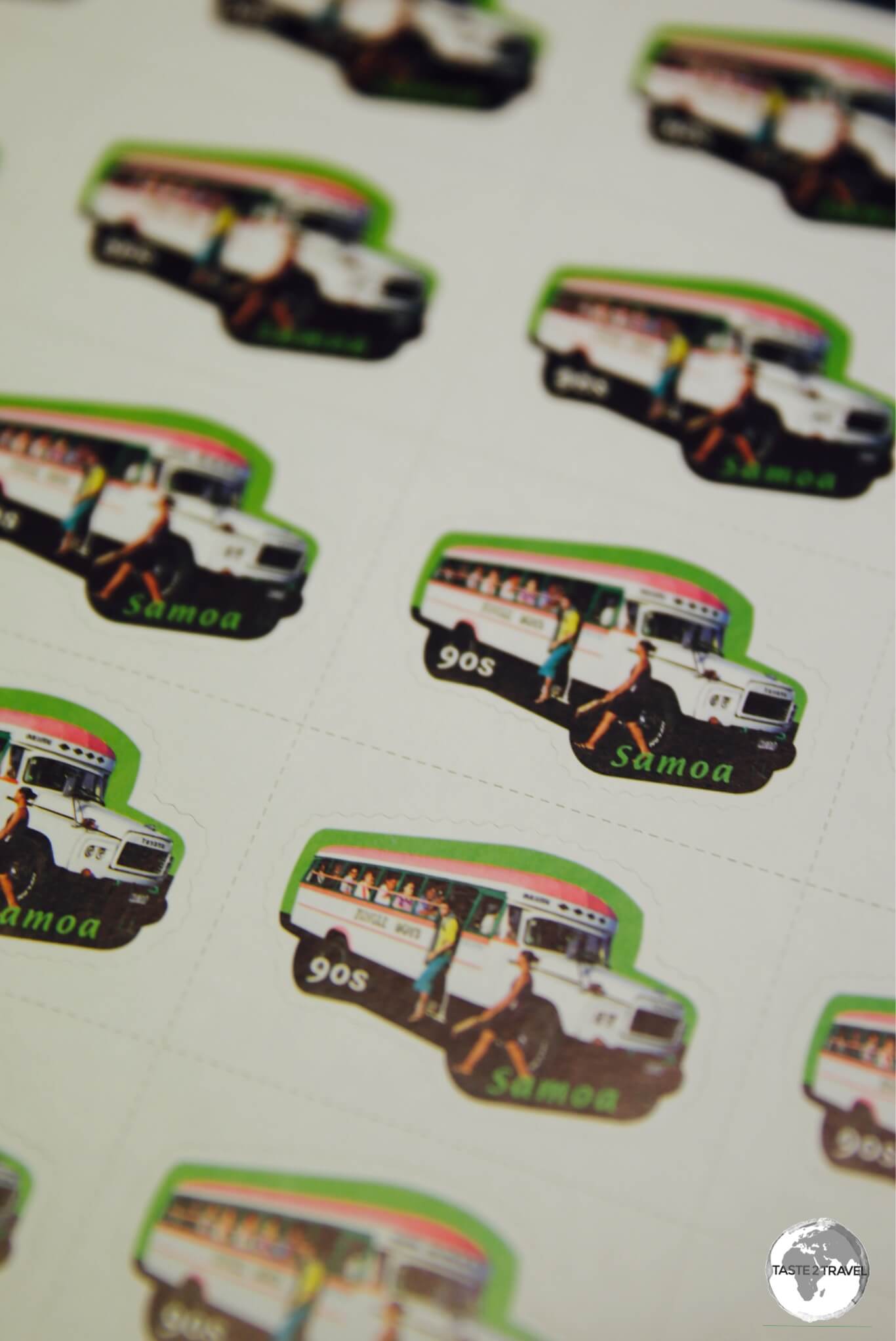 The 'Buses in Samoa' stamp issue featured the much-loved iconic public buses. 