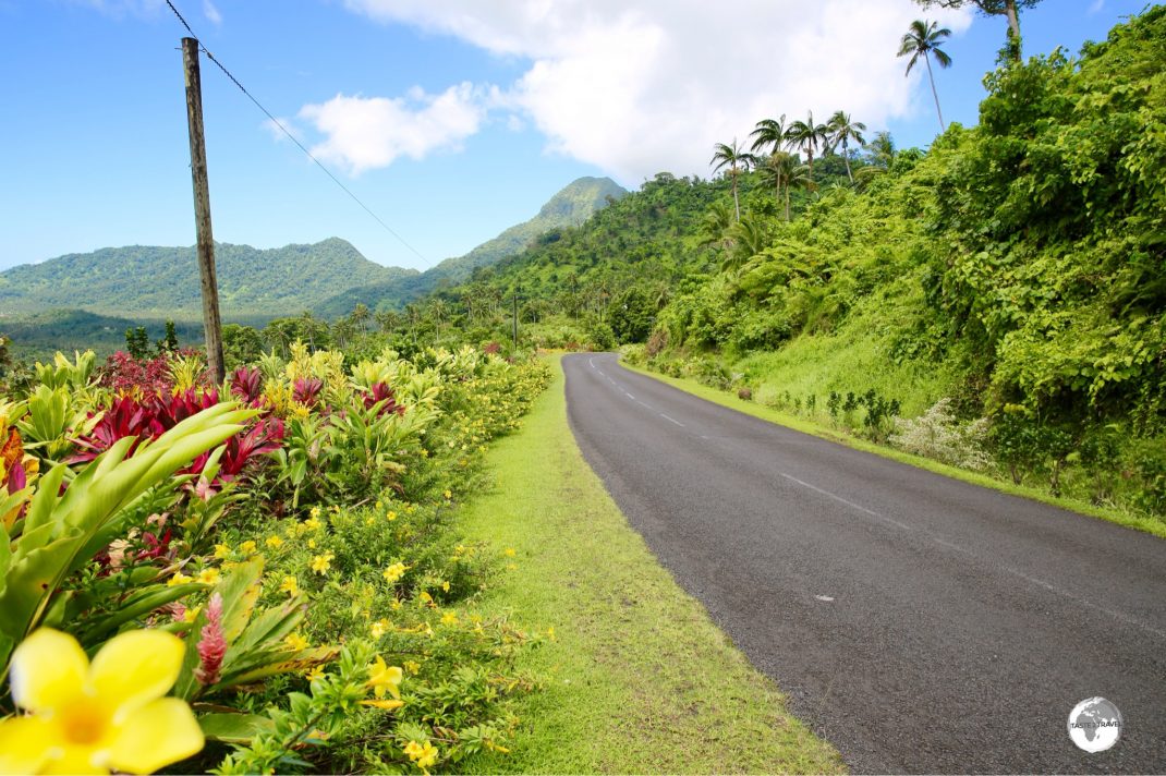 Typical landscape on scenic Upolu island.