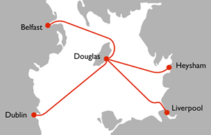 IOM Steam Packet Company Route Map