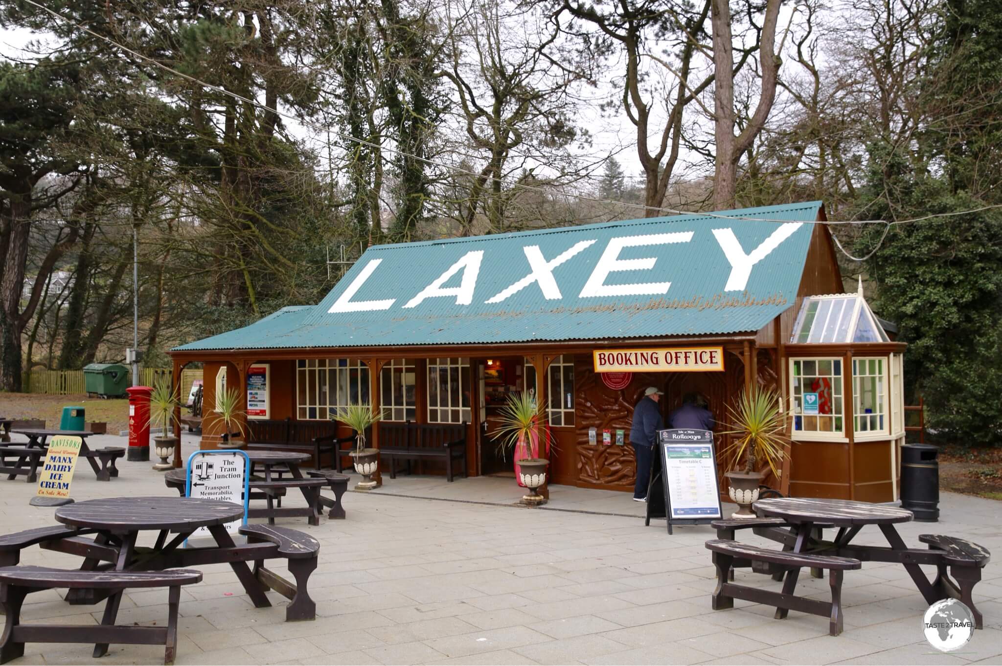 Laxey Railway station is the terminus for the Snaefell Mountain Railway and a key stop for the Manx Electric Railway. 