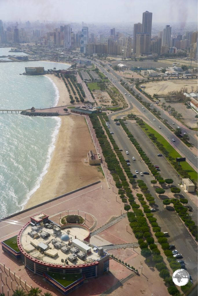 A view of the Arabian Gulf and Kuwait City from Kuwait Towers.