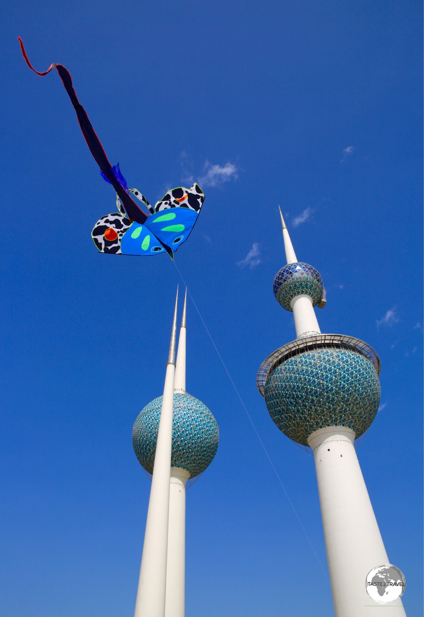 A great place to fly a kite - Kuwait Towers.