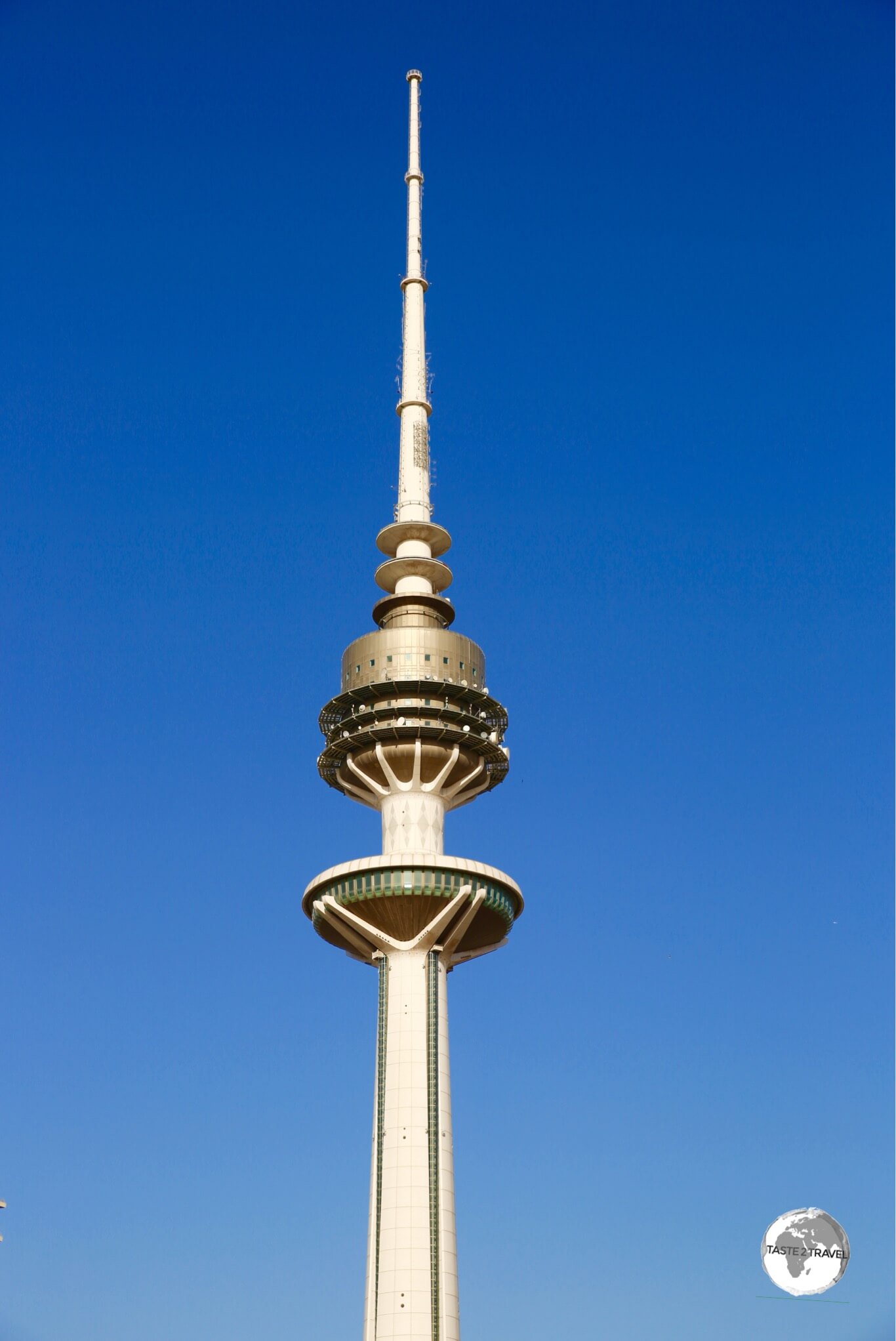 Currently closed to visitors, Liberation tower dominates the skyline of Kuwait City.