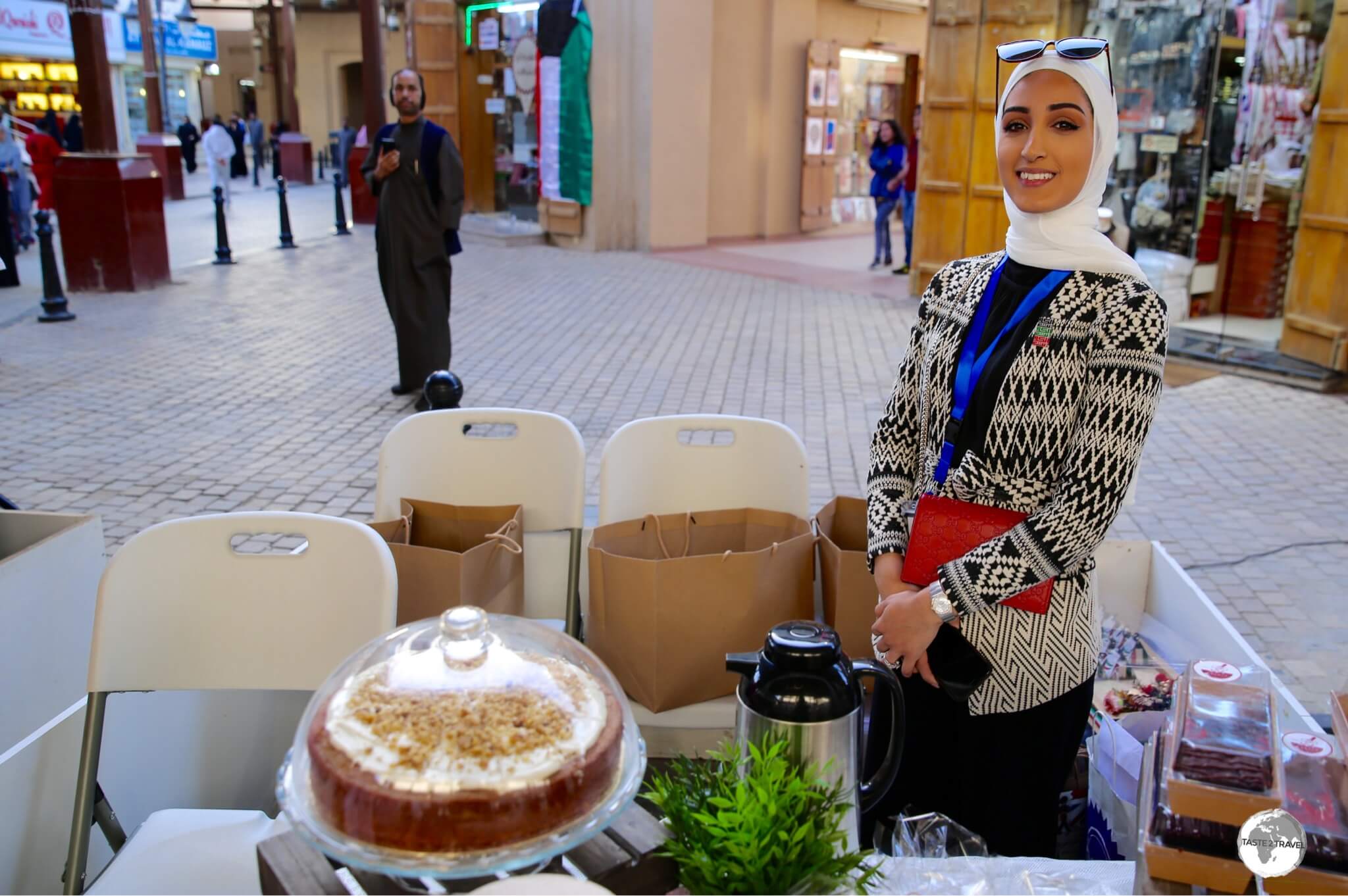 The proud owner of a market stall who happens to makes one of the best carrot cakes in Kuwait.