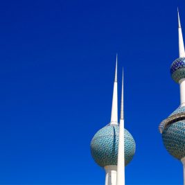 The iconic Water Towers in Kuwait City.