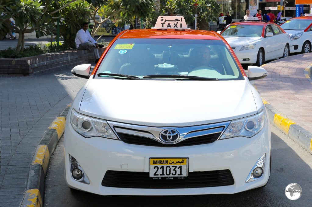 Taxis on the stand at Bab al Bahrain.