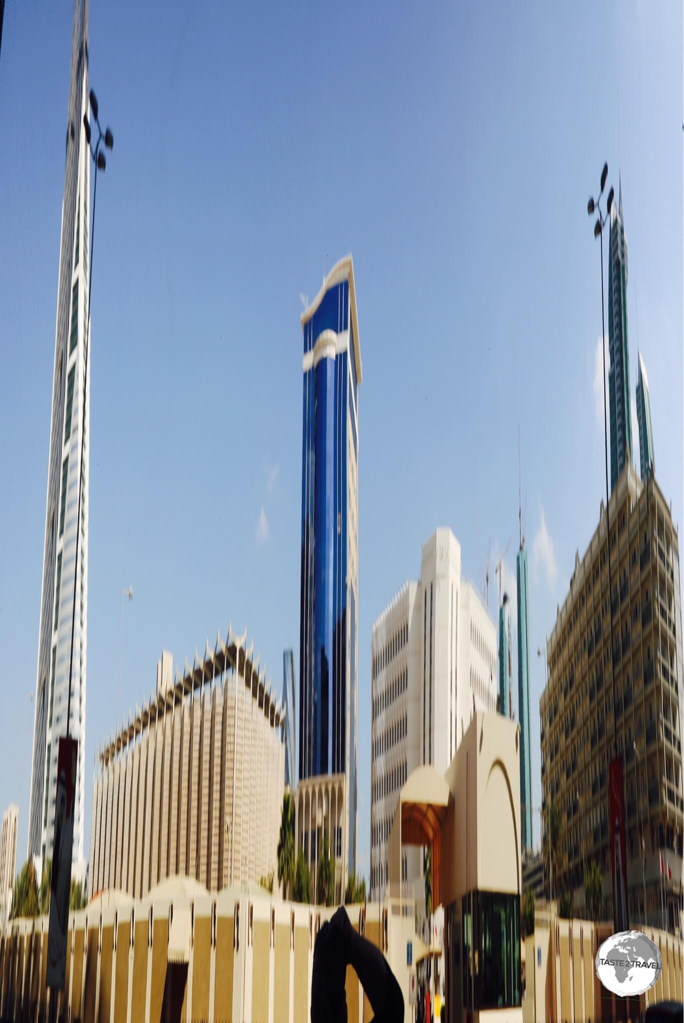 A reflection photo of the Manama skyline!