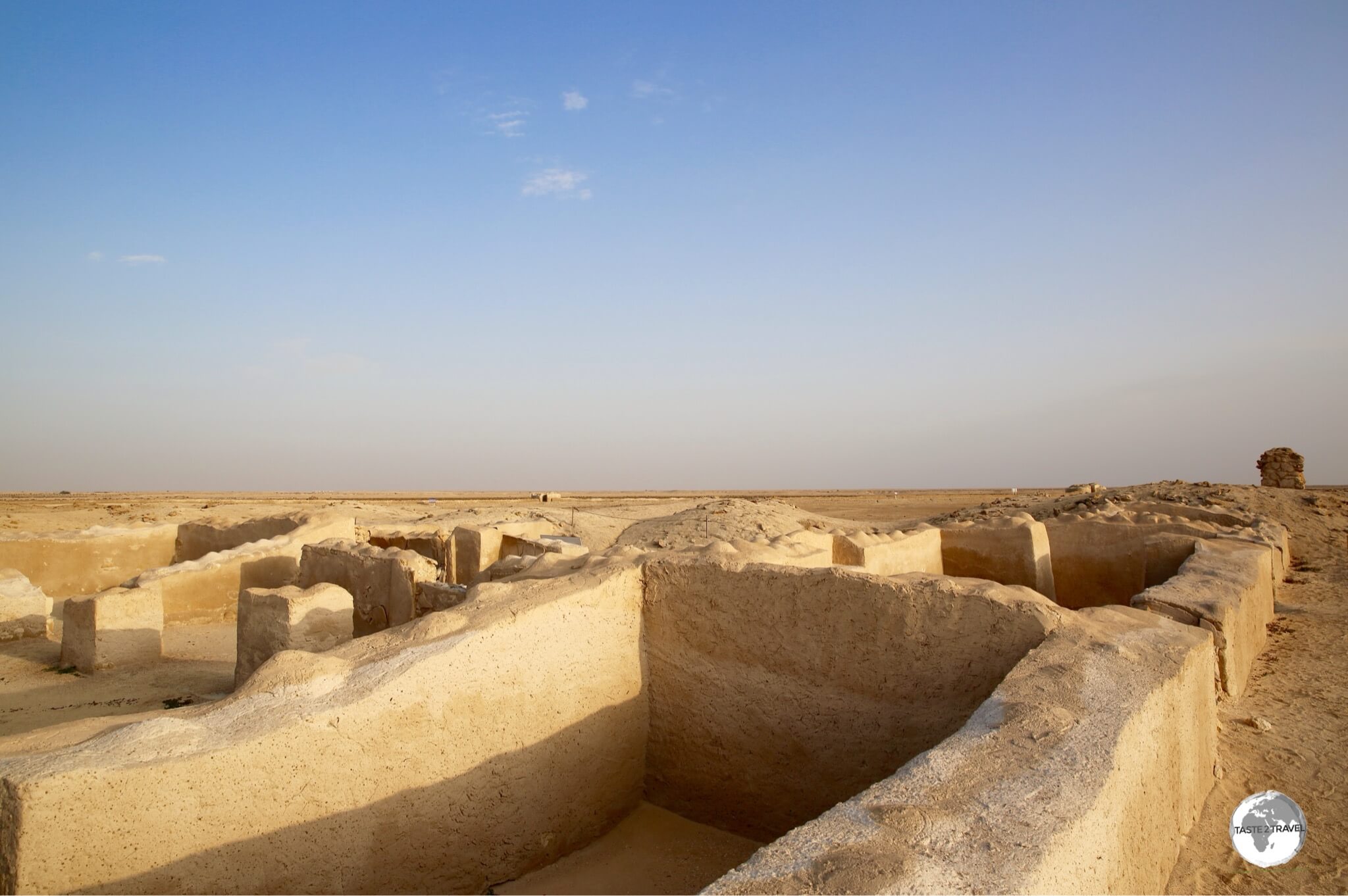 Excavated houses in ancient Zubarah. 