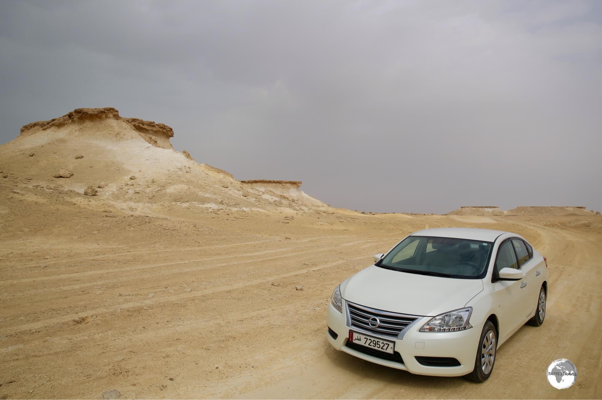 Off-roading in my rental car near Zakreet. 