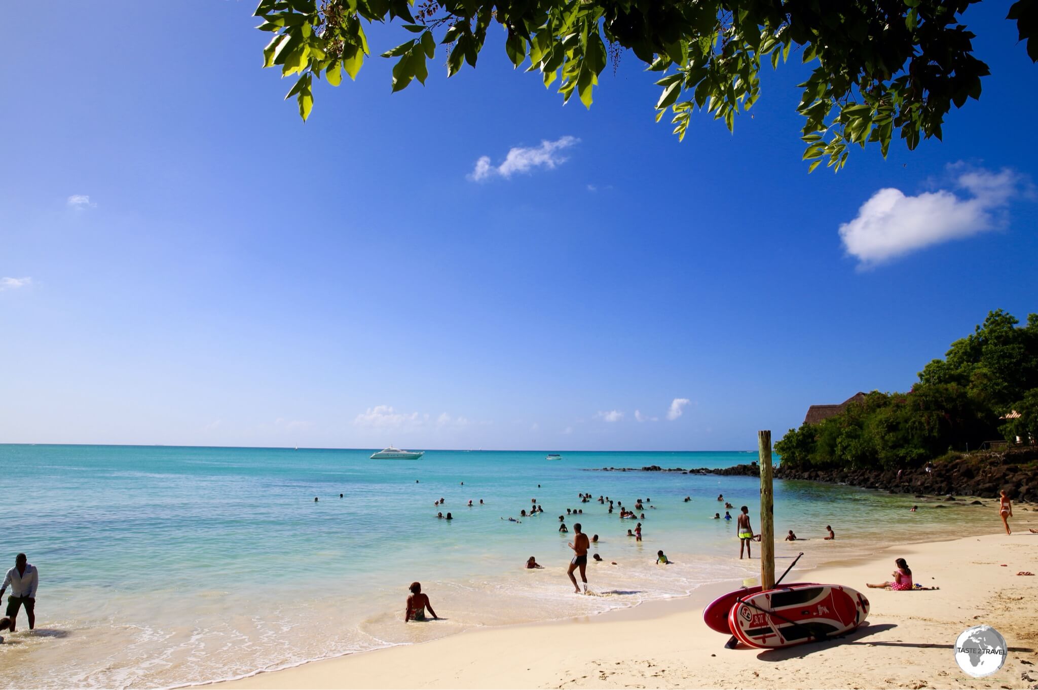 The beach at Grand Baie. 