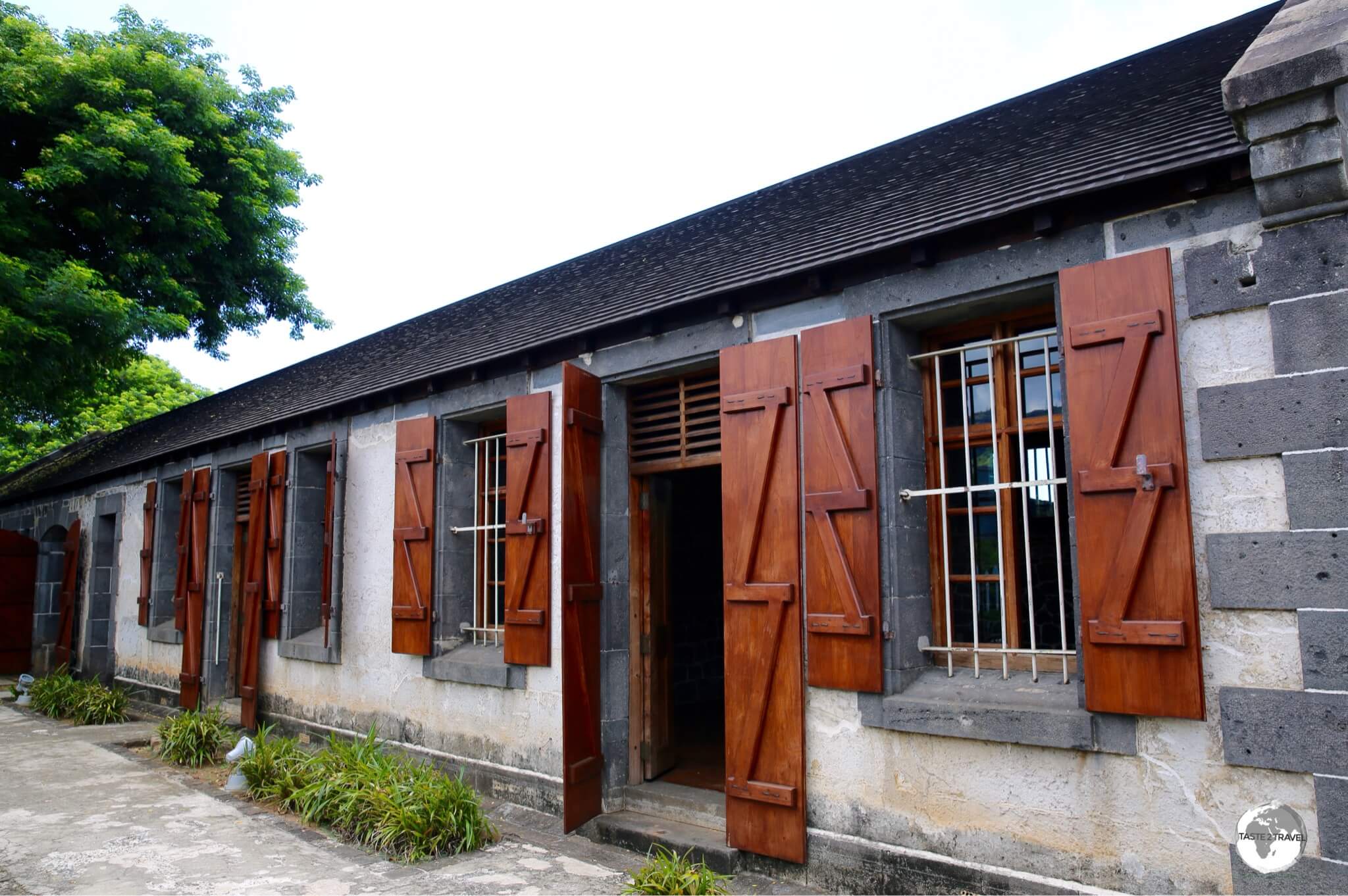 One of the renovated buildings at Aapravasi Ghat.