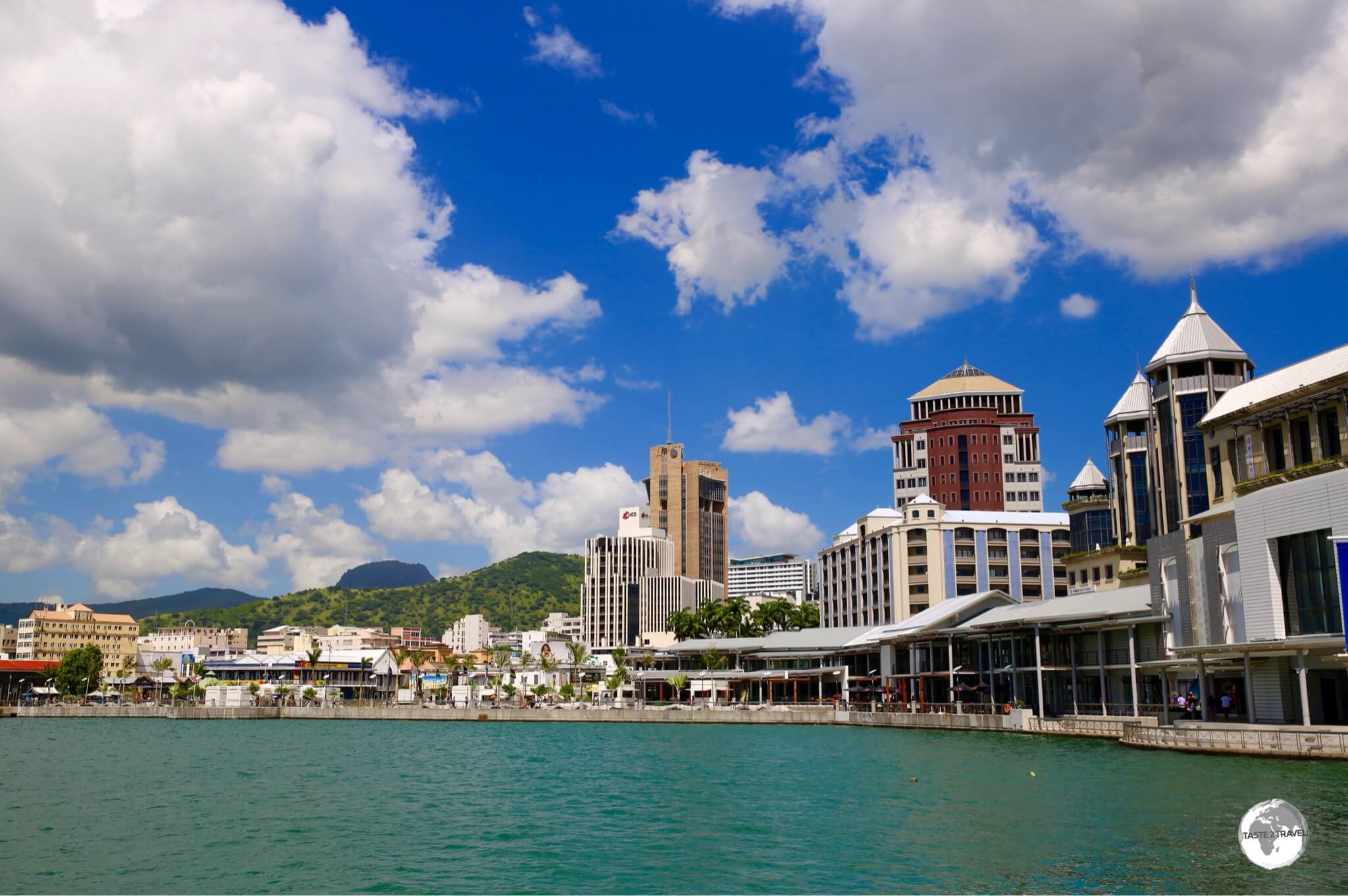 Located on the harbour, Le Caudan waterfront is a popular place for shopping and dining. 