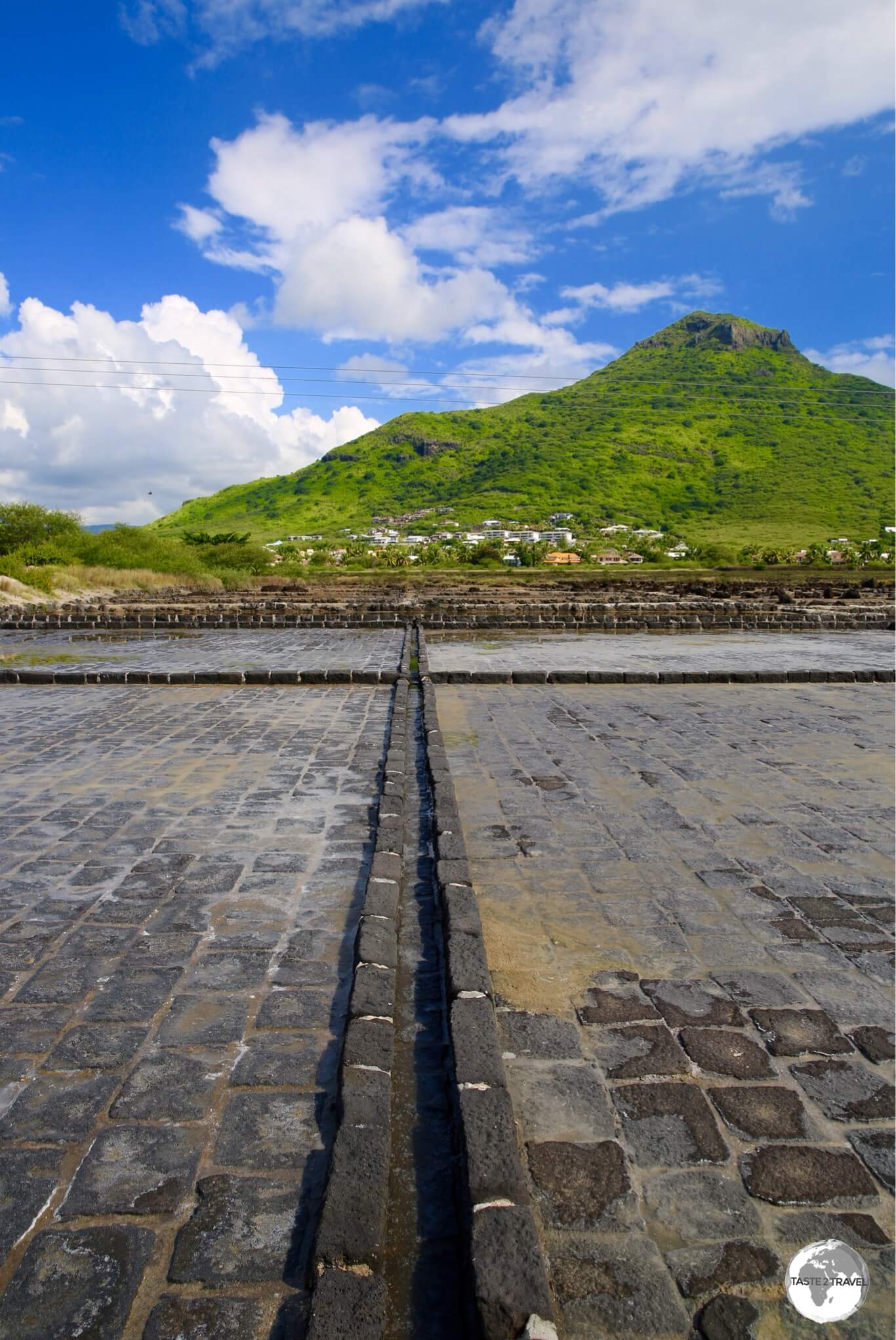 Empty salt pans at 'Les Salines de Yemen' in Tamarin. 