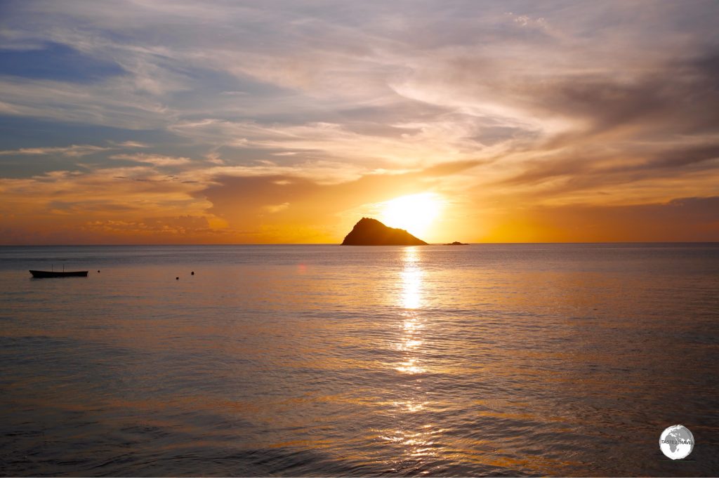 Watching the sunset from Sada beach with the island of Chissioua Sada in the background.