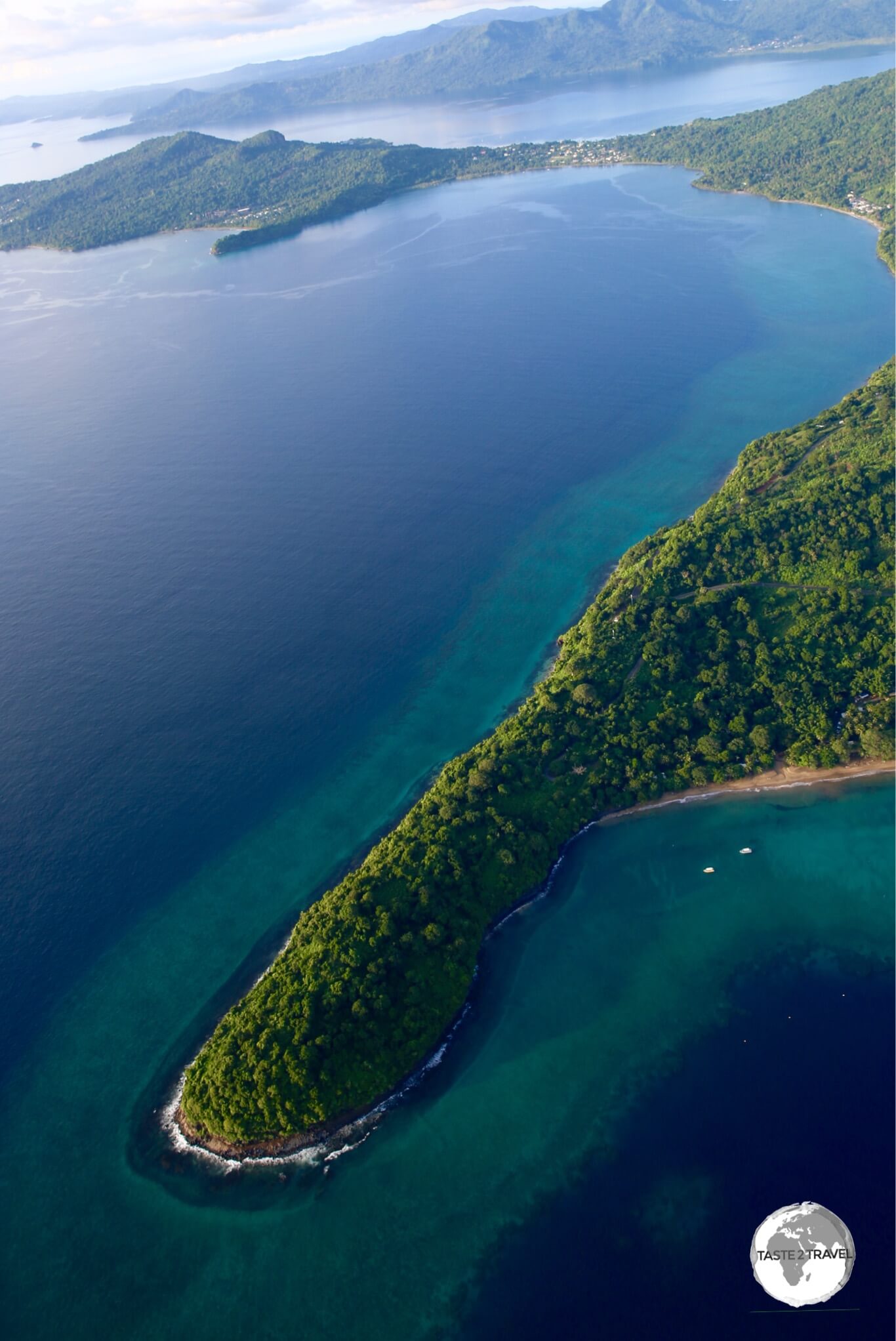 An aerial view of N'Gouja beach from my Ultralight flight.