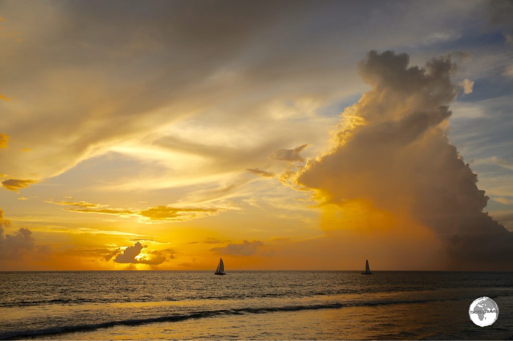 The sunsets over the beach at St. Gilles are spectacular.