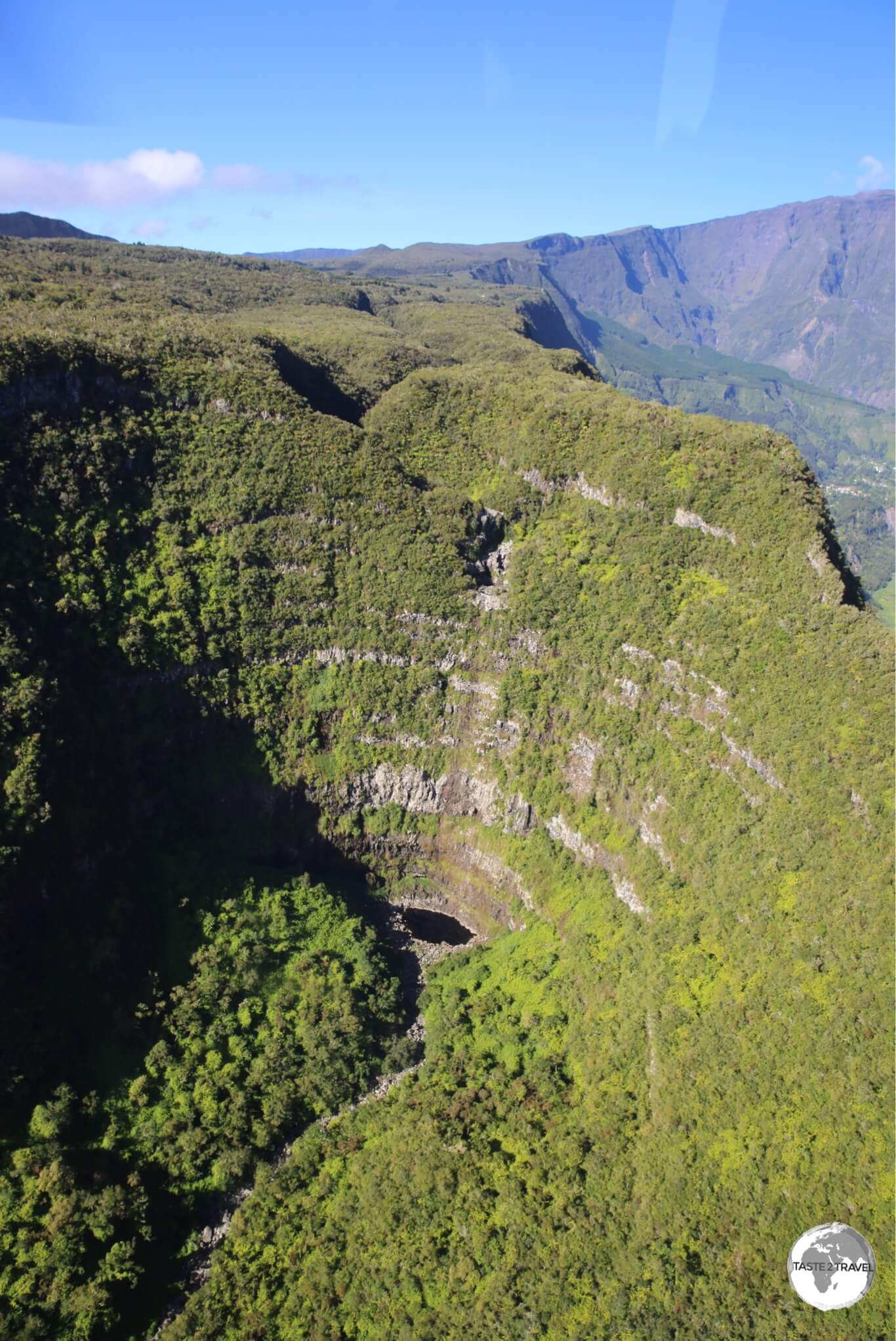 One of the many spectacular views of the <i>Cirque de Salazie</i> from my flight with Corail helicopters.