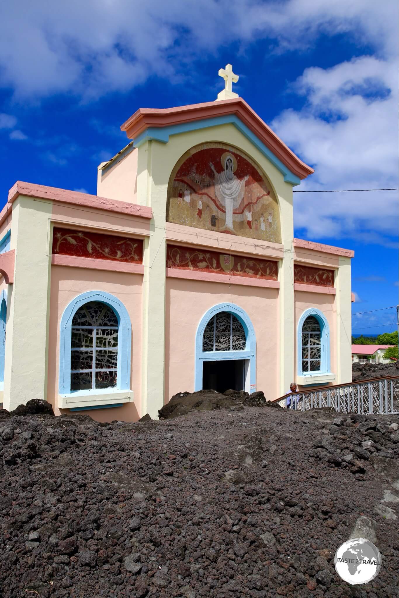 The miraculous <i>Église Notre Dame des Laves</i> in Piton Sainte-Rose.