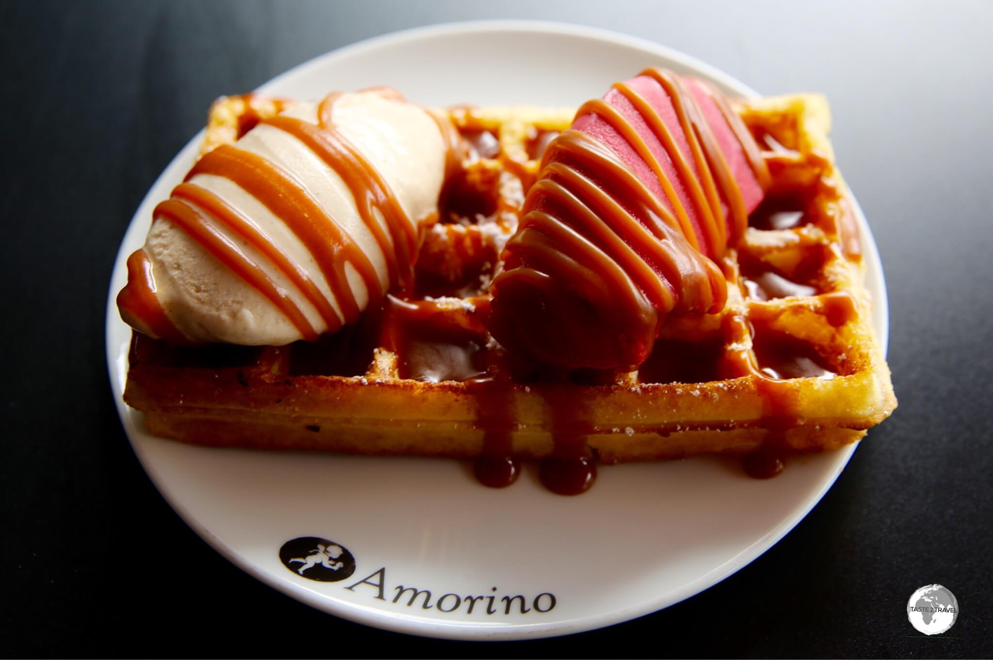 Many treats on Réunion are surprisingly affordable, including waffles and ice-cream at Café Amorino.