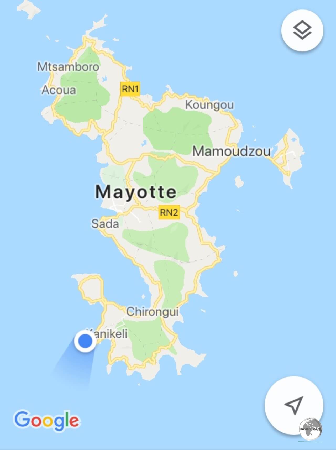 The seahorse-shaped Mayotte. 