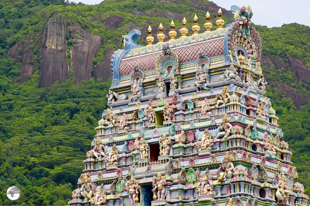 Dedicated to Ganesh, the Sri Navasakthi Vinayagar Temple is the only Hindu temple in the Seychelles.