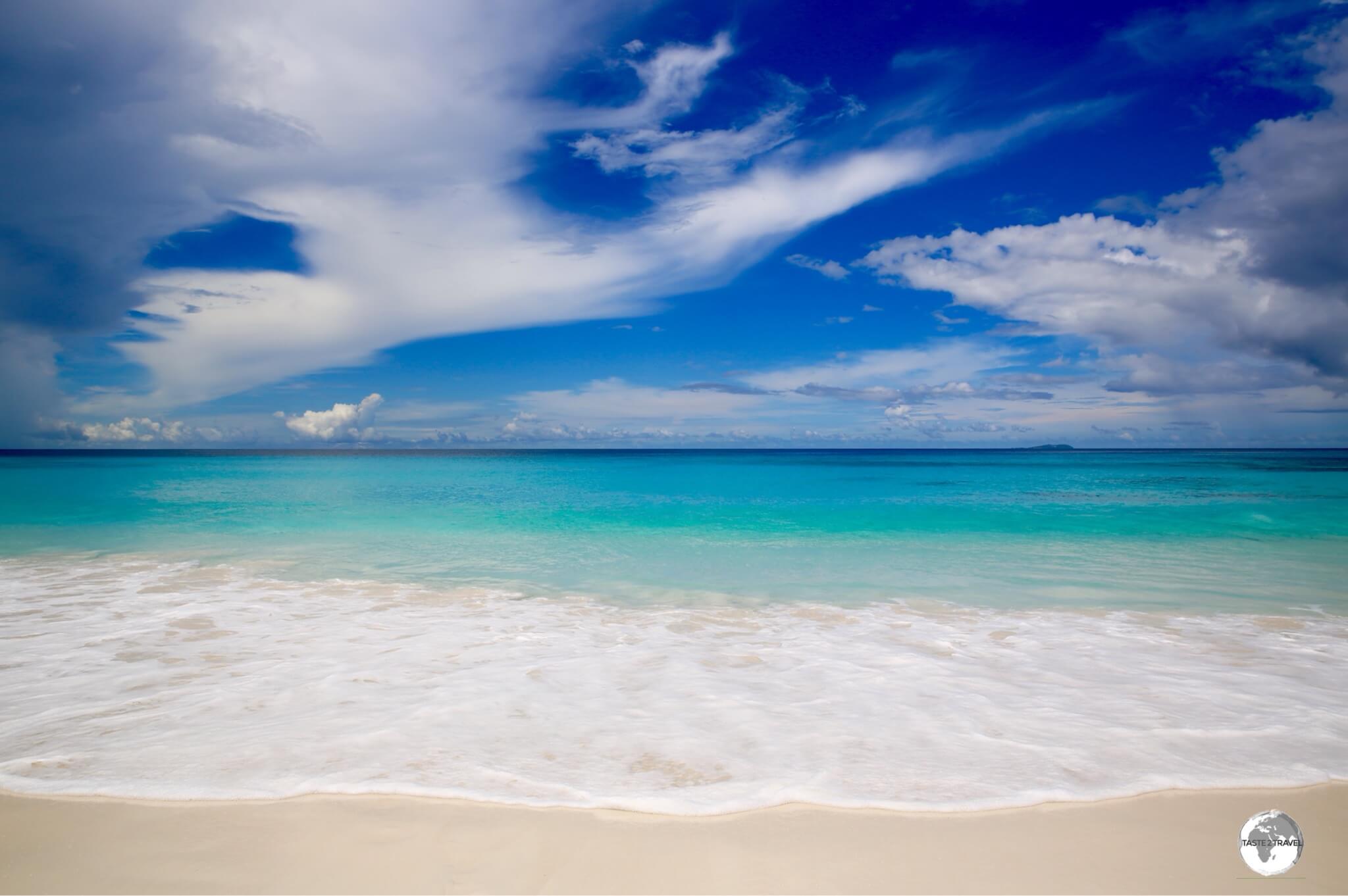 Grand Anse on the island of La Digue, just one of many stunning beaches to be found in the Seychelles. 