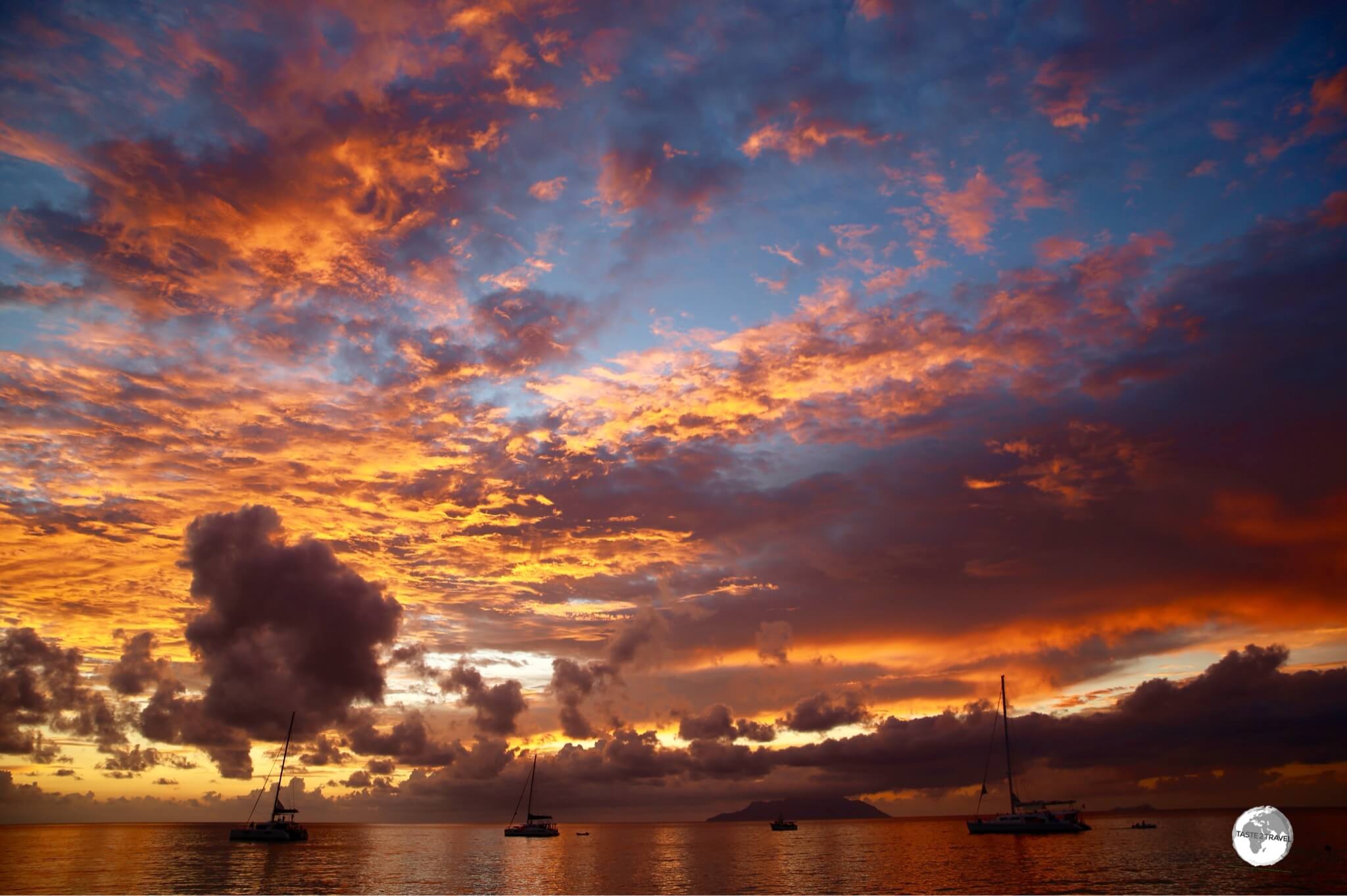 Beau Vallon is famous for its spectacular sunsets. 