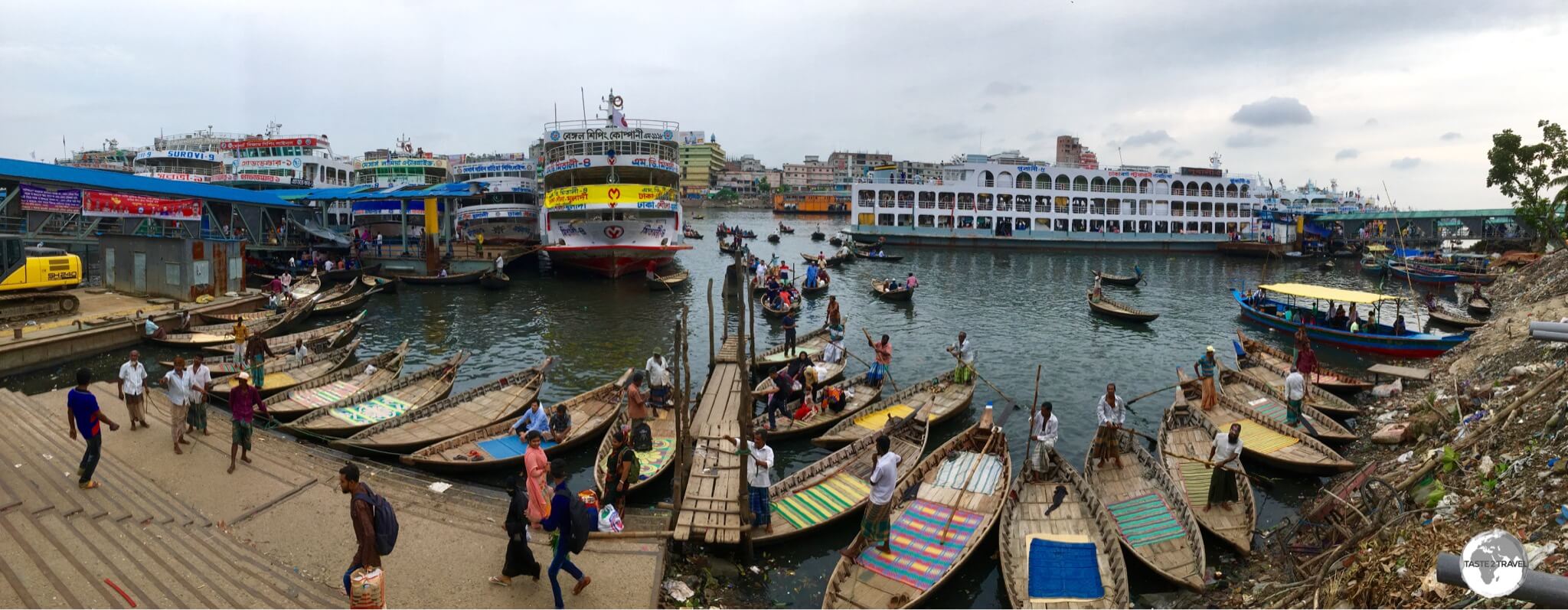 Sadarghat Boat Terminal in Dhaka.