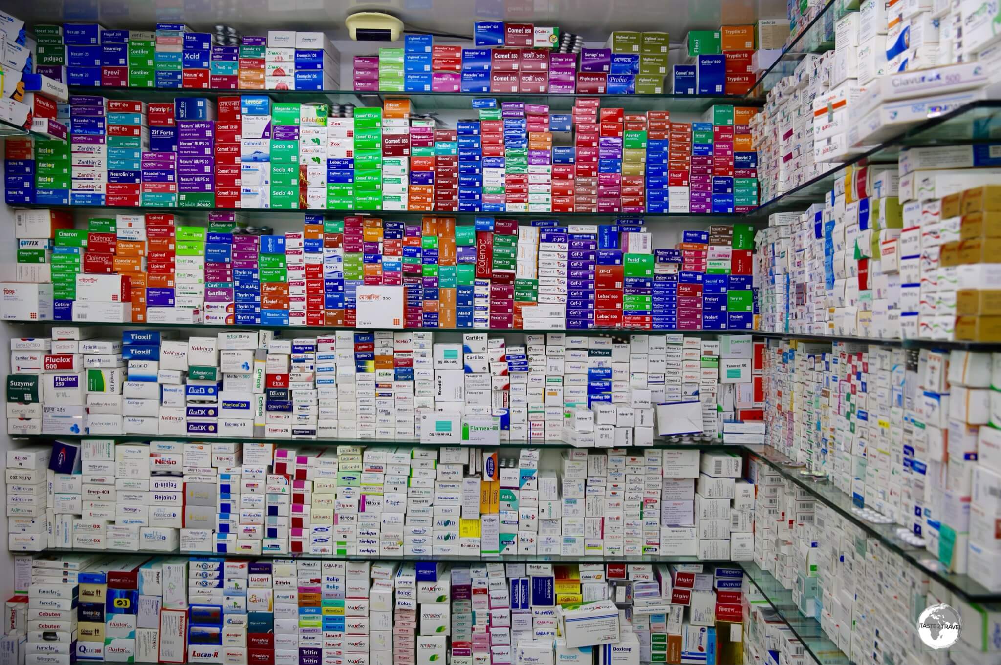 Pharmacies in Dhaka are well stocked with cheap, locally-produced generic versions of all leading drugs. 