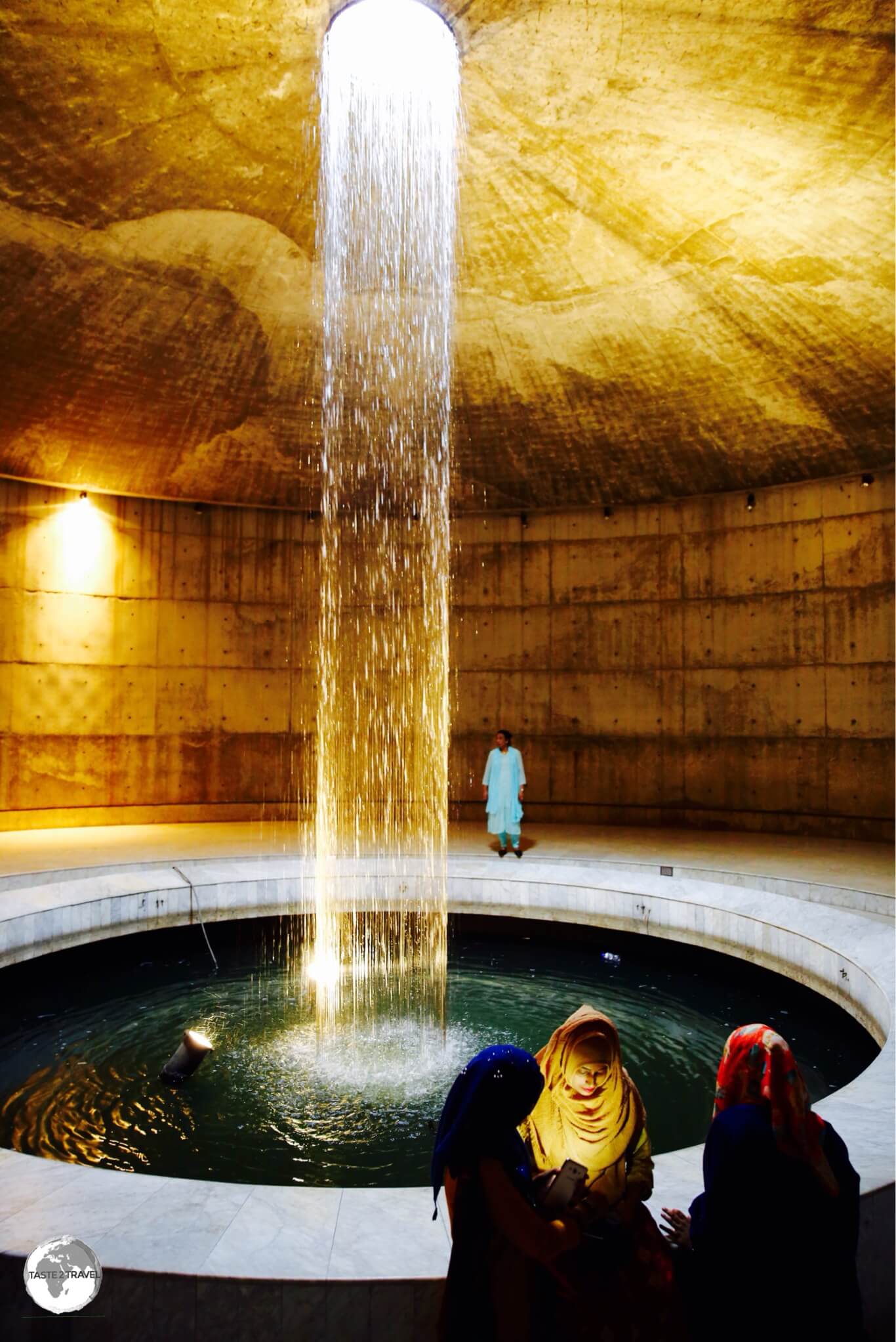 Dhaka Travel Guide: An underground water fountain at the Museum of Independence in Dhaka. 