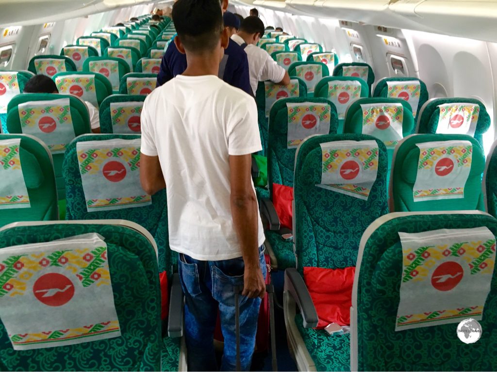Boarding my Biman Bangladesh flight from Singapore to Dhaka.