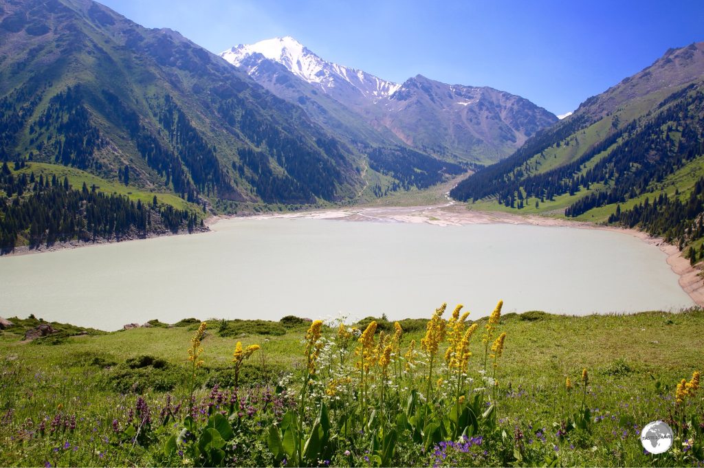 The lake is best visited on a clear day.