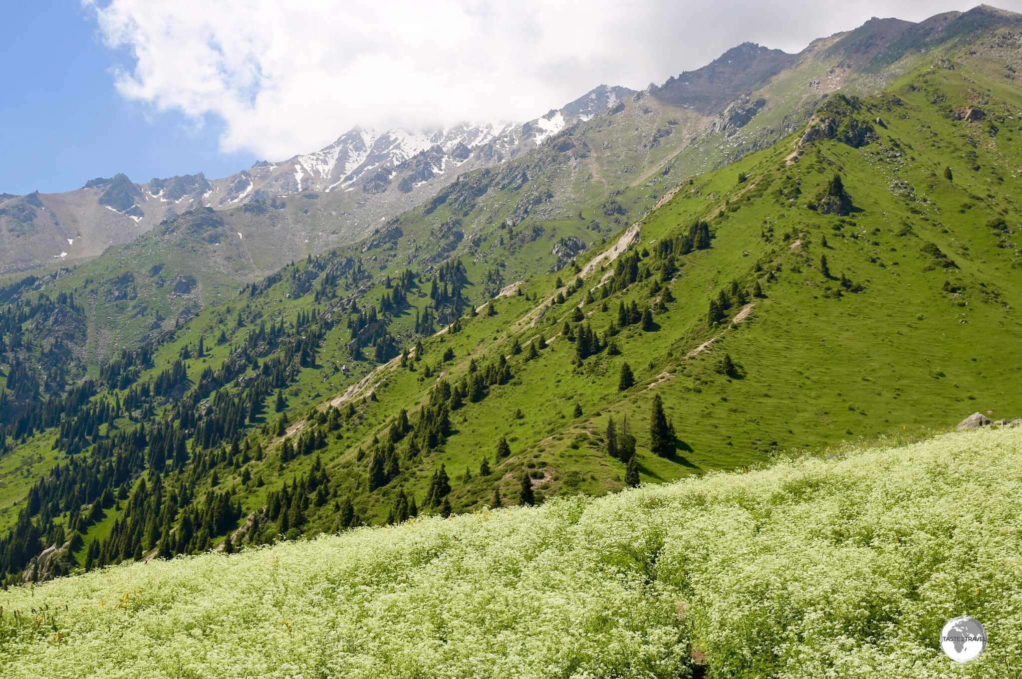 Ideal for hiking and day trips, the Tien Shan mountain range on the outskirts of Almaty. 