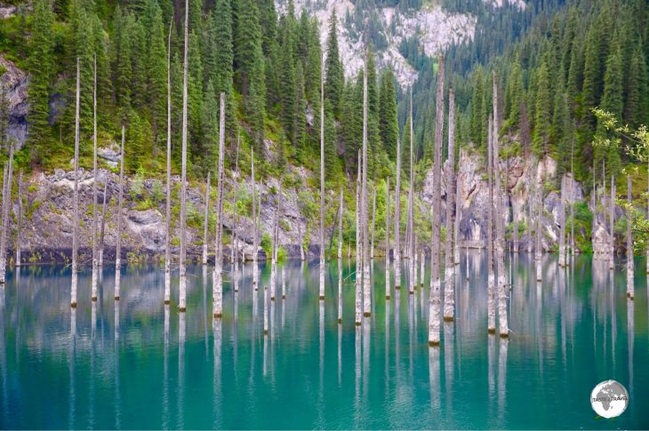 World Countries Quiz: A view of Lake Kaindy.