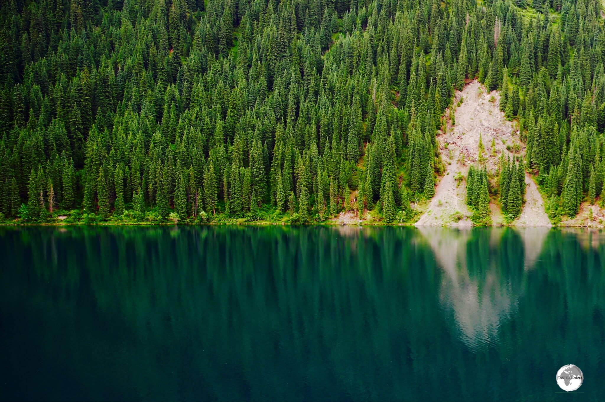 "Reflection" - Lake Kolsai National Park, which lies in Southern Kazakhstan near the border of Kyrgyzstan. 