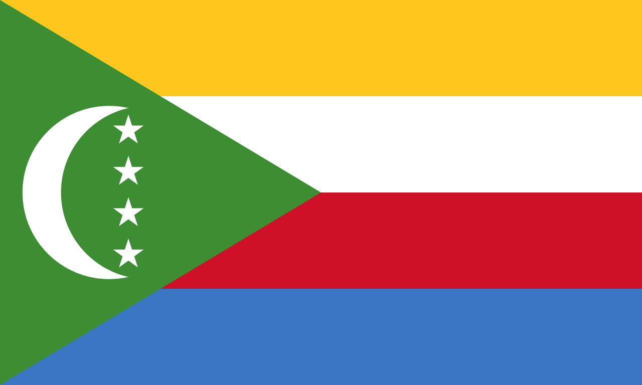 The flag of the Comoros. 