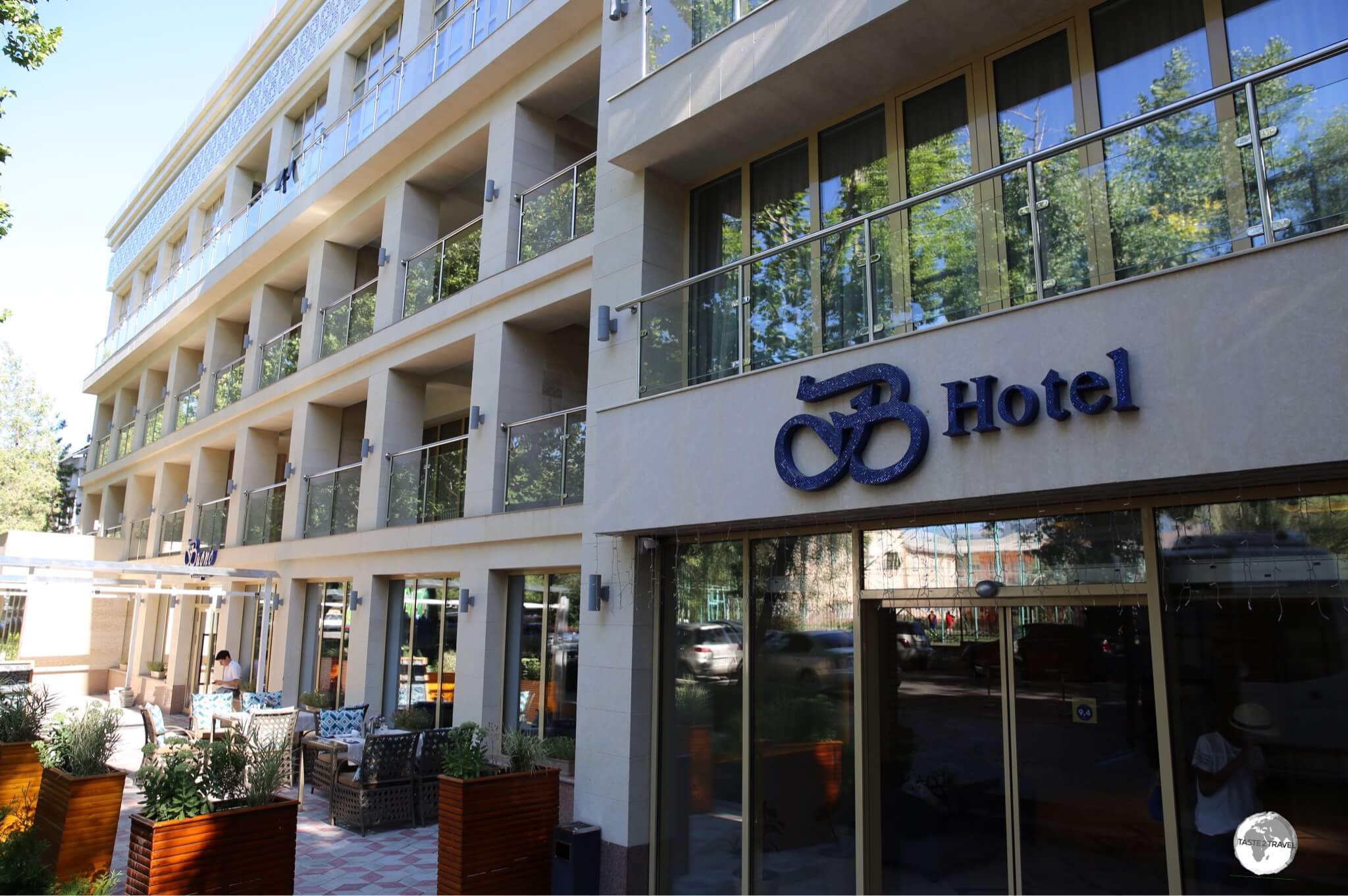 The recently renovated and refurbished <i>B Hotel</i> is a comfortable option in downtown Bishkek.