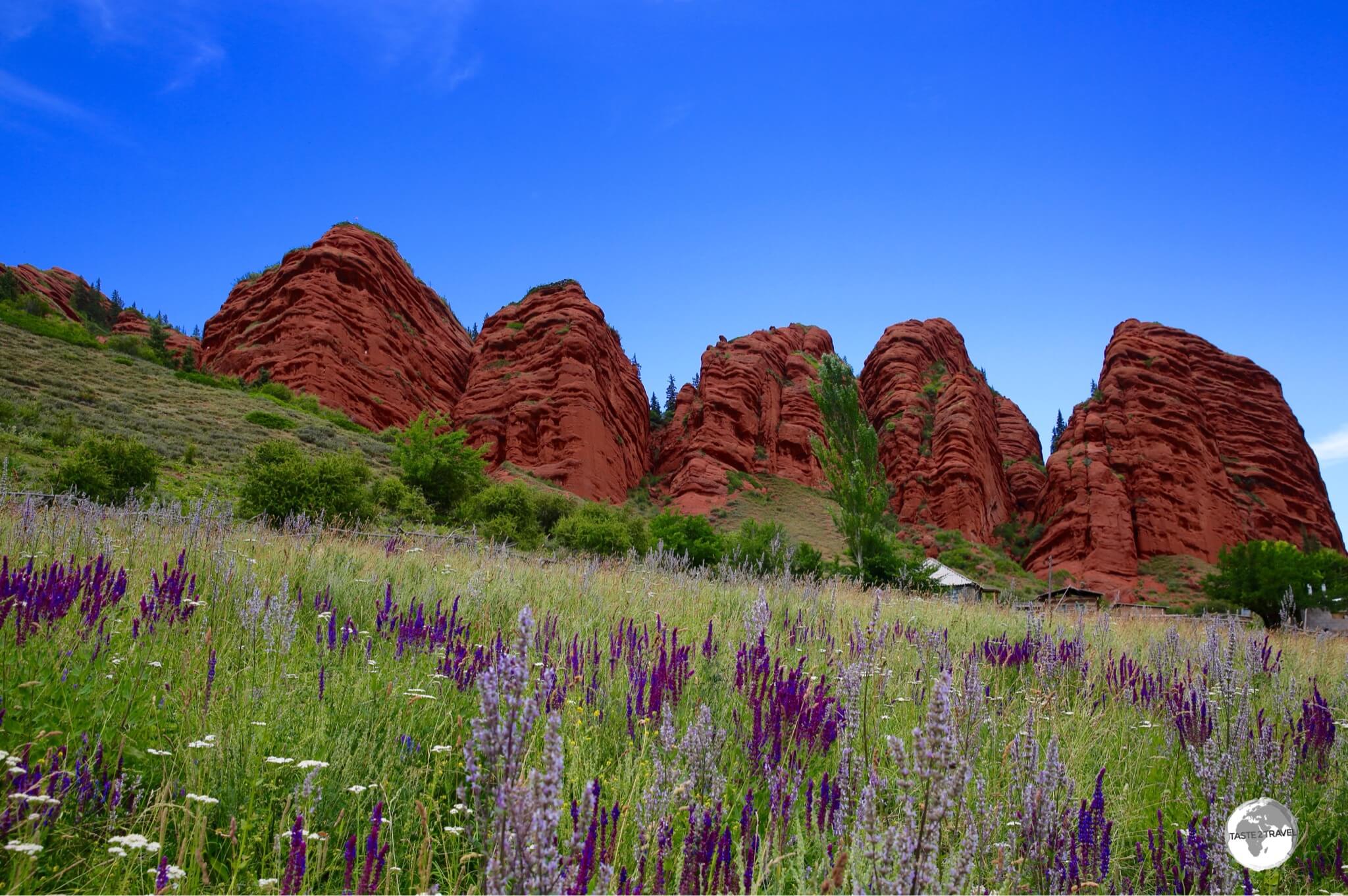 Five of the Jeti-Ögüz <i>bulls</i> can be seen more clearly from this angle.