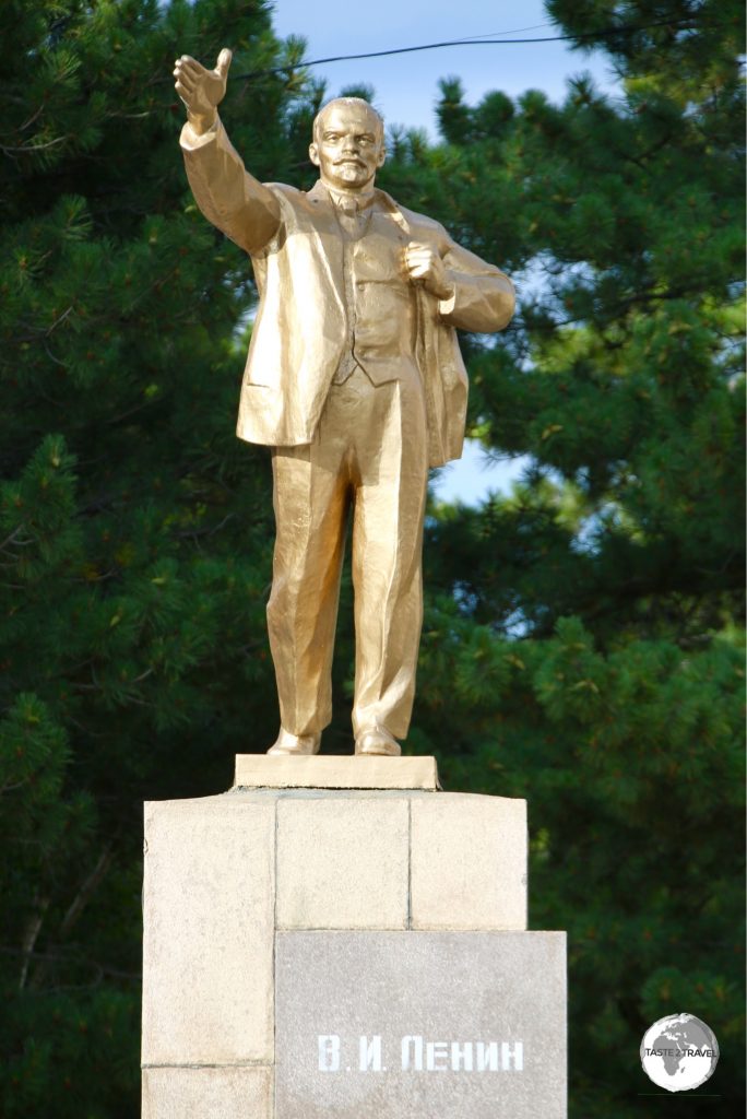 A very golden Lenin in Karakol.