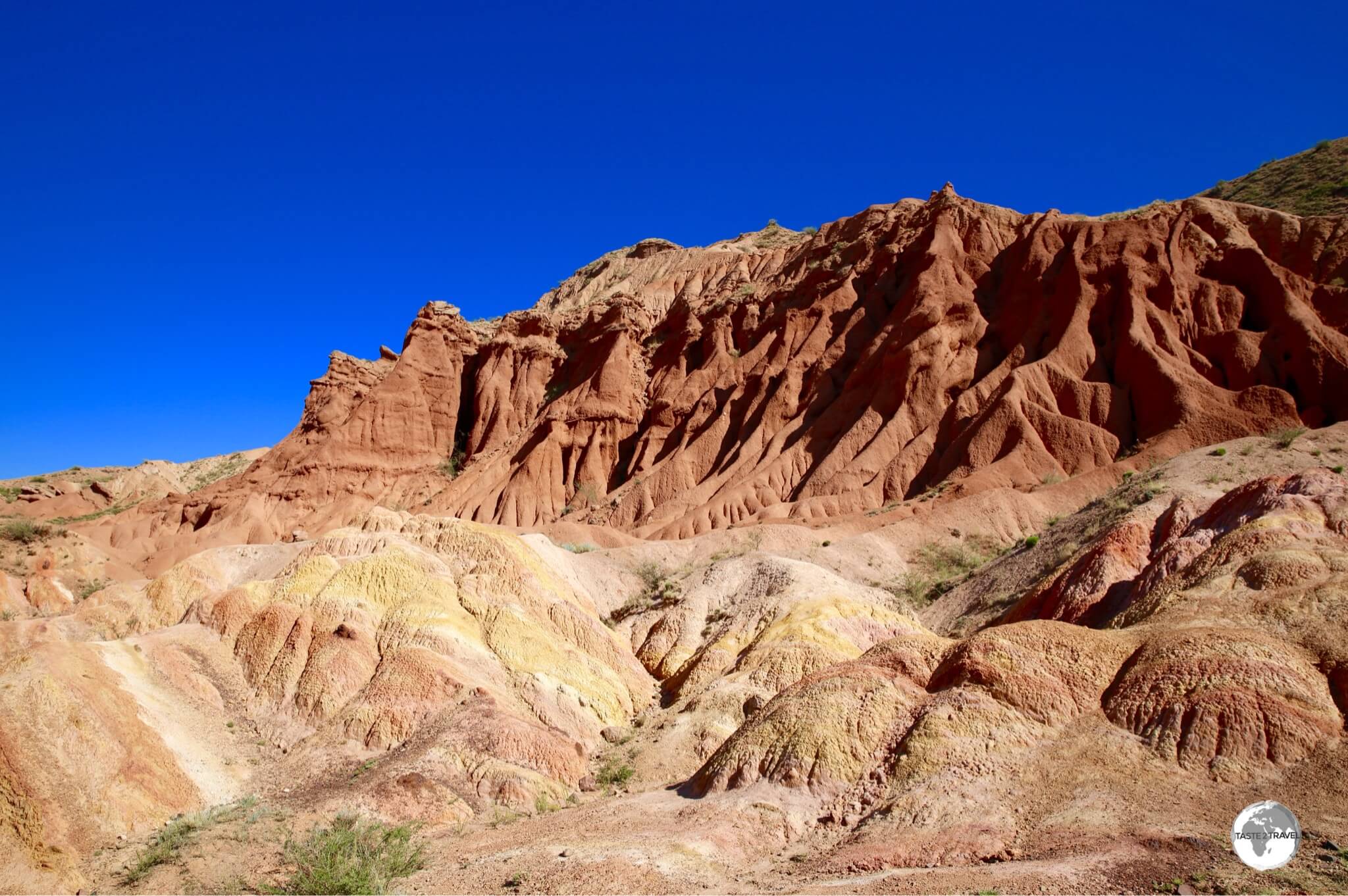 The incredible formations of the Skazka Fairy Tale canyon have been created over millennia by erosion.