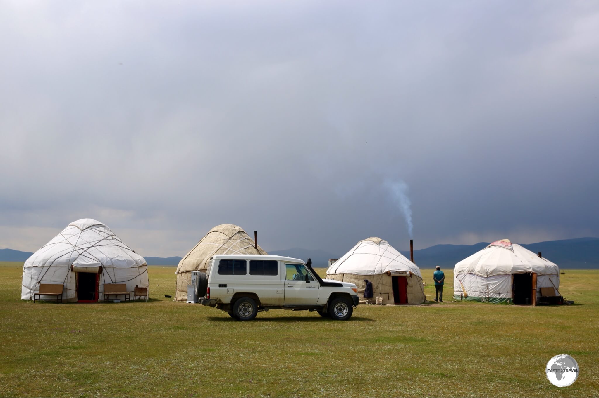 With a rental car, the whole country is accessible, including the remote yurt camps at Lake Son-Kul where parking is never a problem.