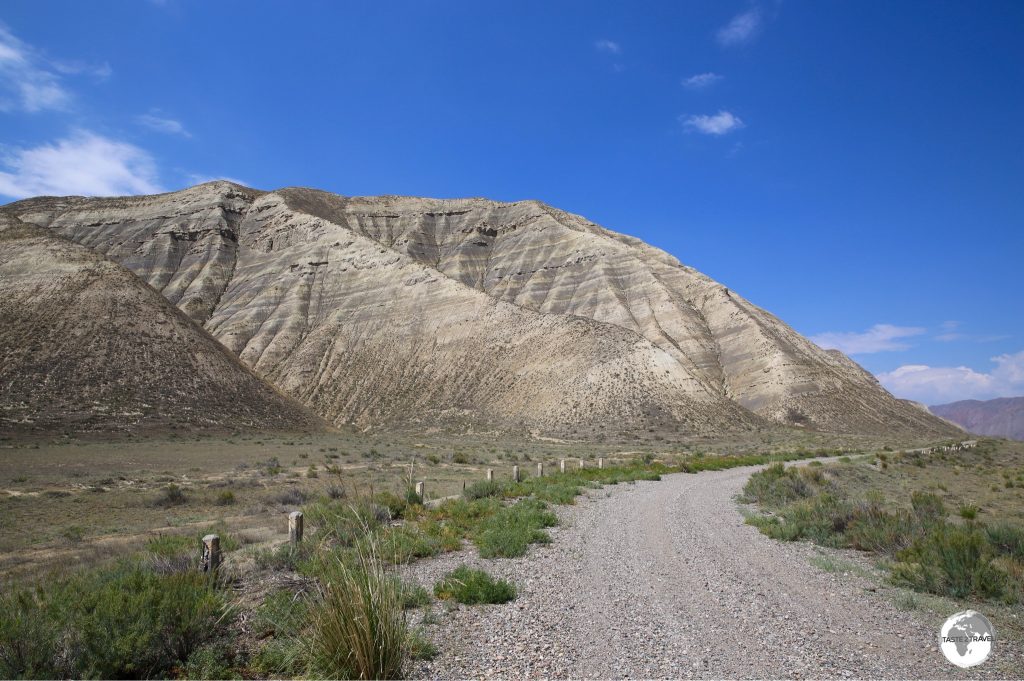 This road is marked on Google maps as the ‘highway’ between Ak Tal and Kazarman. This road is closed and should be avoided!