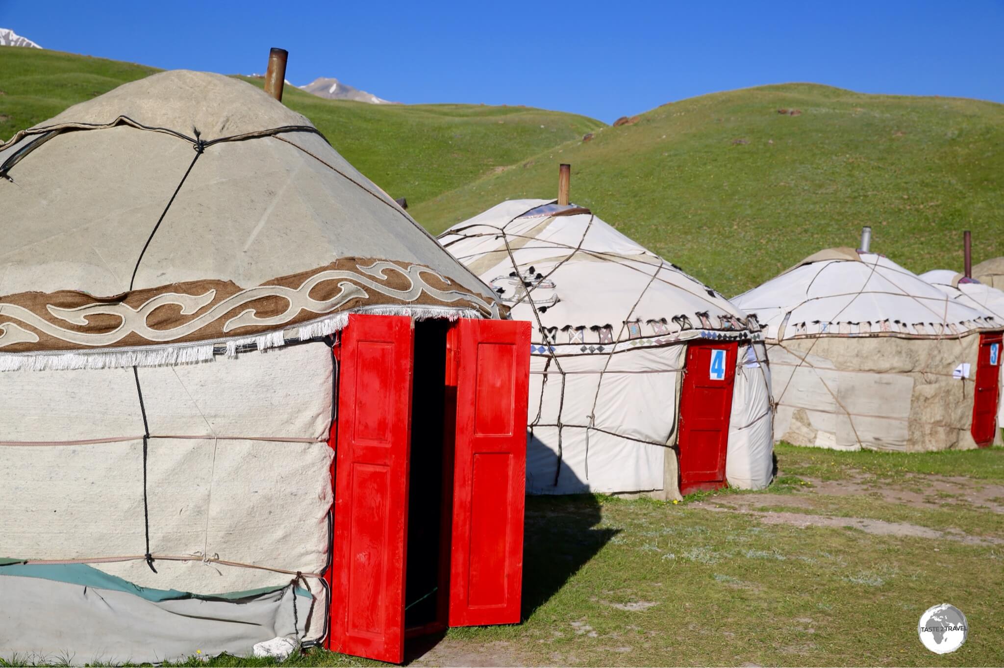 My yurt (#5) at the spectacularly beautiful, but incredibly cold, Lenin Peak Yurt camp.