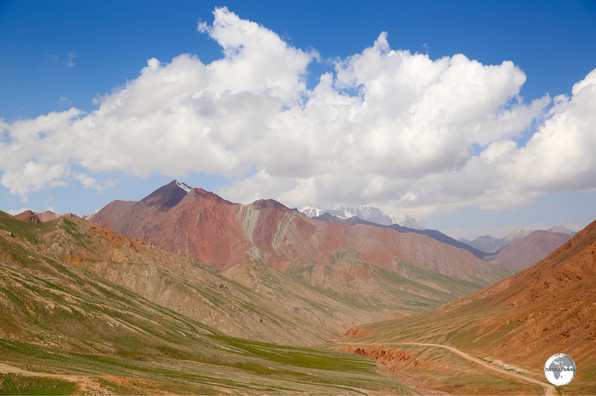 One last view of Kyrgyzstan, from the Kyzylart Pass (4,280 m / 14,042 ft), before crossing into Tajikistan.